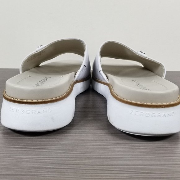 Cole Haan Zerogrand Wedge Slide Sandal, White PU Leather, Womens Size 7 B - Picture 5 of 11